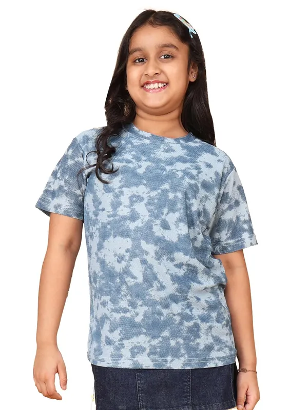 Sky_Cotton_Tie-Dye_Print_Short_Sleeve_Round_Neck_T-Shirt_For_Kids,_Regular_Fit,_Casual_Wear