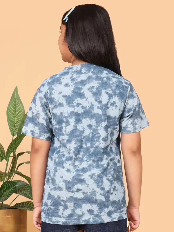 Sky_Cotton_Tie-Dye_Print_Short_Sleeve_Round_Neck_T-Shirt_For_Kids,_Regular_Fit,_Casual_Wear