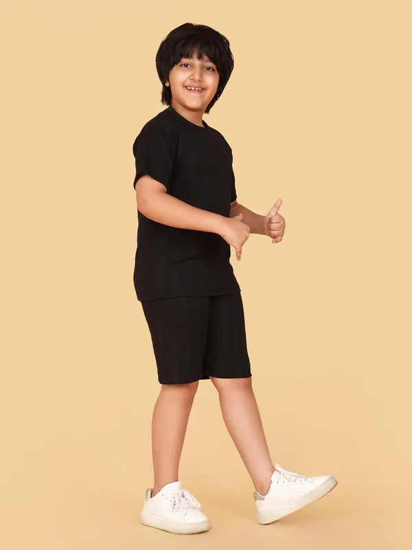 Black_Cotton_Jersey_T-Shirt_And_Shorts_Co_Ord_Set_Regular_Fit_For_Boys