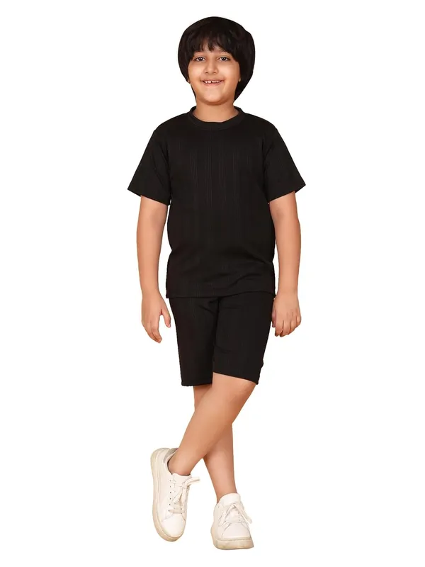 Black_Cotton_Jersey_T-Shirt_And_Shorts_Co_Ord_Set_Regular_Fit_For_Boys