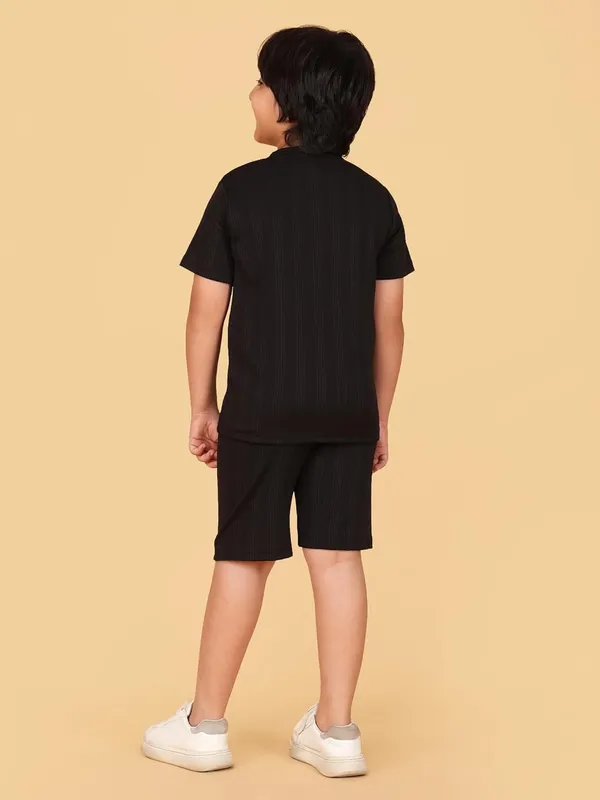 Black_Cotton_Jersey_T-Shirt_And_Shorts_Co_Ord_Set_Regular_Fit_For_Boys
