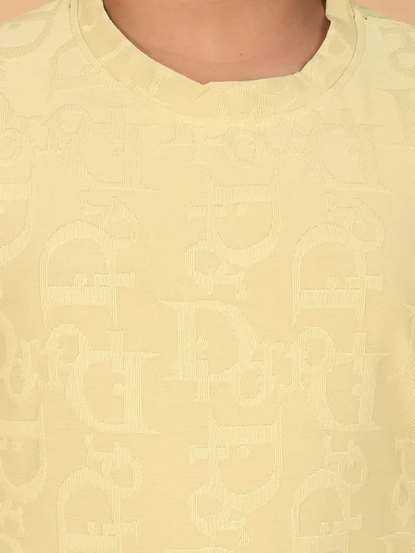 Lemon_Cotton_T-Shirt_And_Shorts_Co-Ord_Set_For_Boys