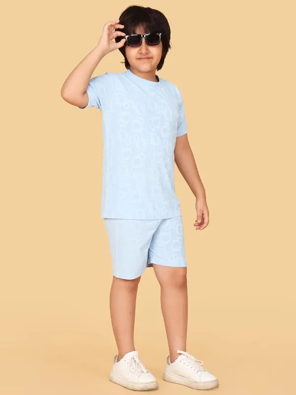 Sky_Cotton_T-Shirt_And_Shorts_Co-Ord_Set_For_Boys