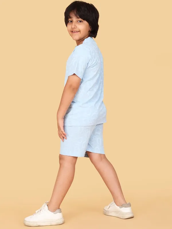 Sky_Cotton_T-Shirt_And_Shorts_Co-Ord_Set_For_Boys
