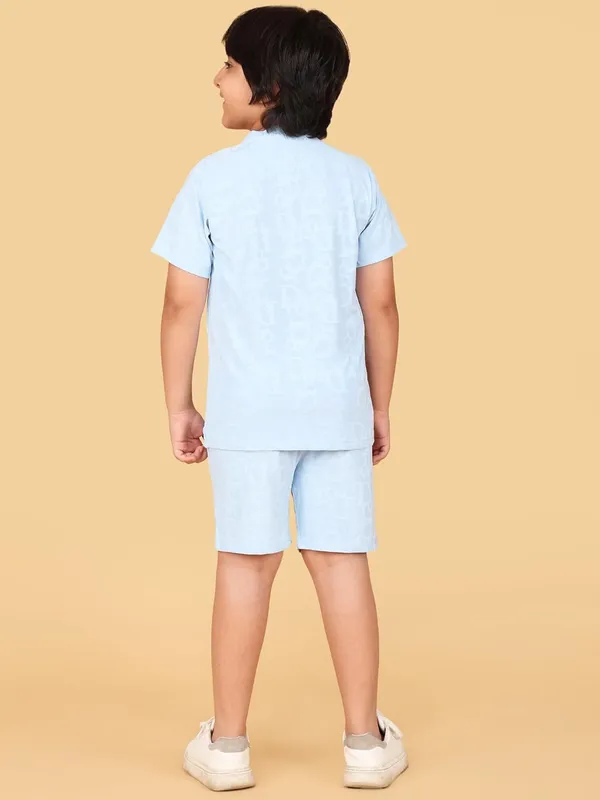 Sky_Cotton_T-Shirt_And_Shorts_Co-Ord_Set_For_Boys