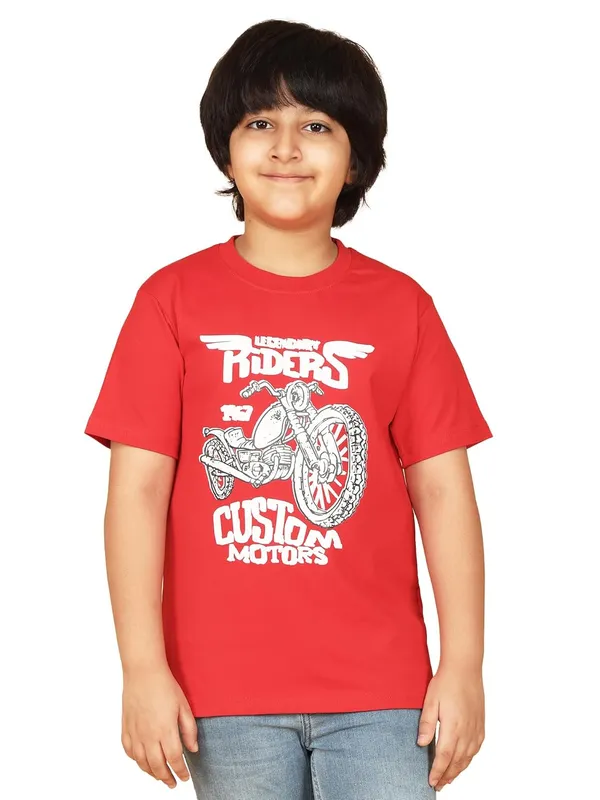 Red_Cotton_Cartoon_Graphic_Print_Short_Sleeve_Crew_Neck_T-Shirt_For_Boys