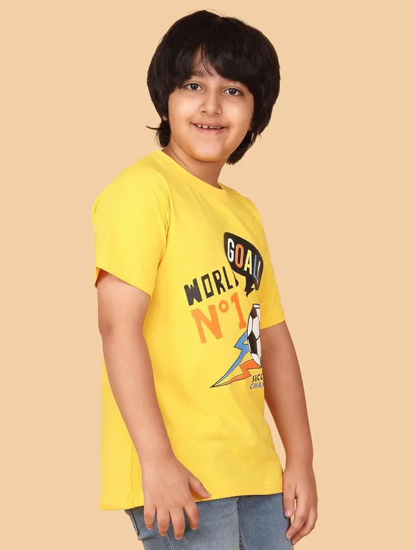 Yellow_Cotton_Cartoon_Graphic_Print_Short_Sleeve_Crew_Neck_T-Shirt_For_Boys