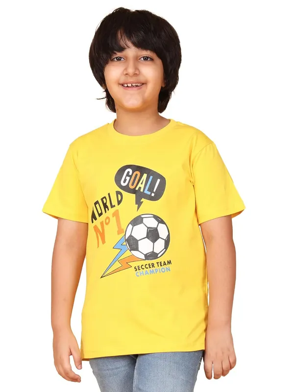 Yellow_Cotton_Cartoon_Graphic_Print_Short_Sleeve_Crew_Neck_T-Shirt_For_Boys
