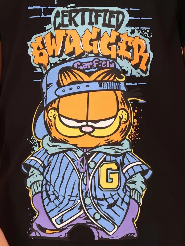 Black_Cotton_Cartoon_Graphic_Print_Short_Sleeve_Crew_Neck_T-Shirt,_Casual_Wear,_Summer_Style_&_Gifting_For_Boys