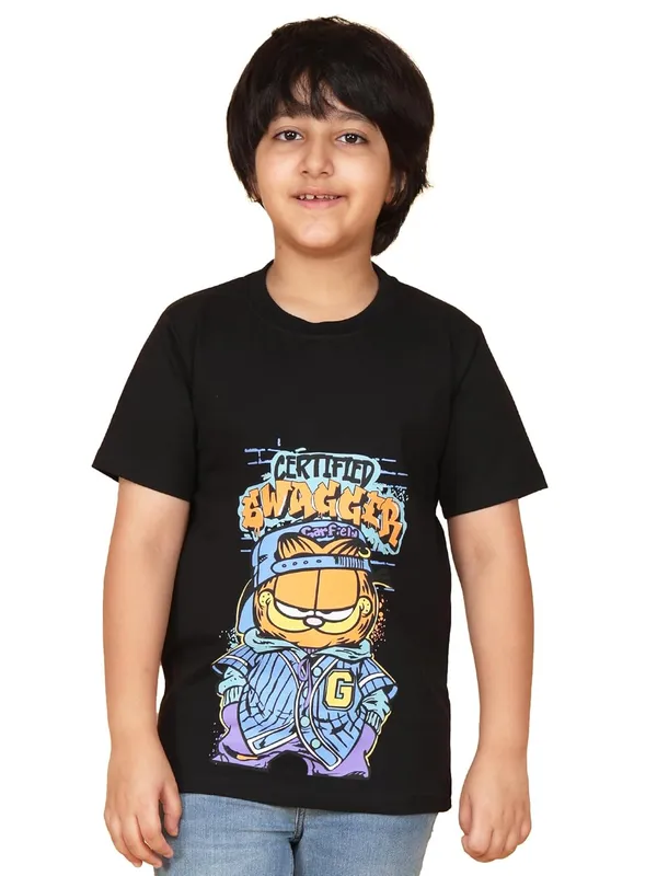 Black_Cotton_Cartoon_Graphic_Print_Short_Sleeve_Crew_Neck_T-Shirt,_Casual_Wear,_Summer_Style_&_Gifting_For_Boys