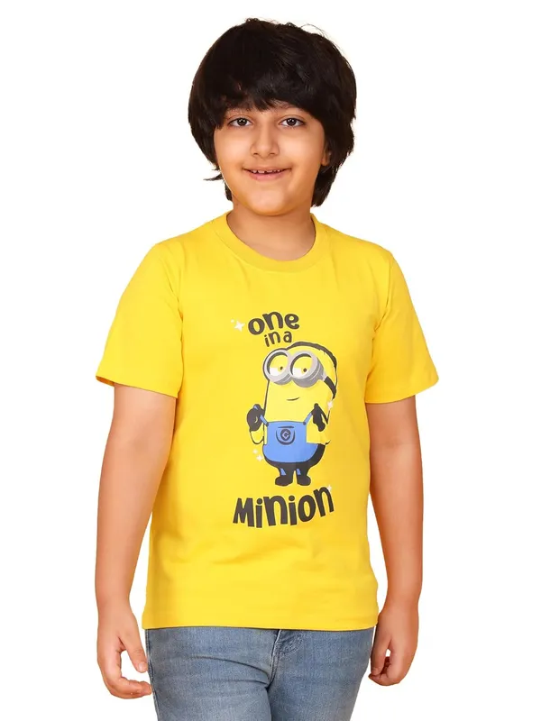 Yellow_Cotton_Graphic_Print_Spider_Design_Round_Neck_Half_Sleeve_T-Shirt_For_Kids