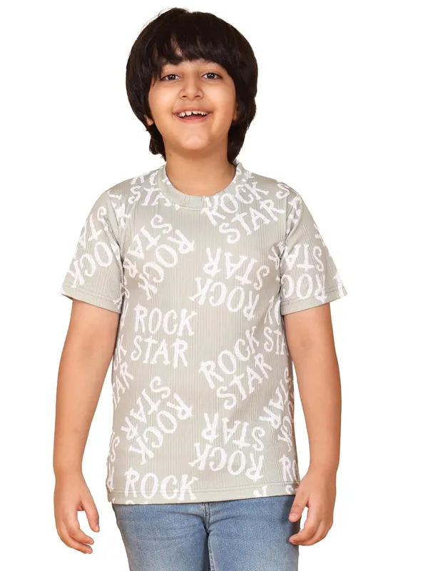 Olive_Cotton_Rock_Star_Print_Short_Sleeve_Round_Neck_T-Shirt_For_Kids,_Regular_Fit,_Casual_Wear