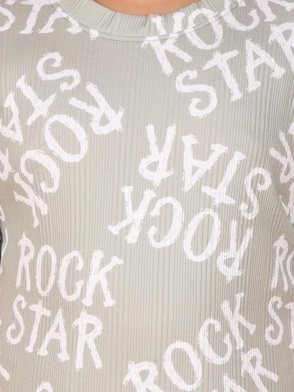 Olive_Cotton_Rock_Star_Print_Short_Sleeve_Round_Neck_T-Shirt_For_Kids,_Regular_Fit,_Casual_Wear