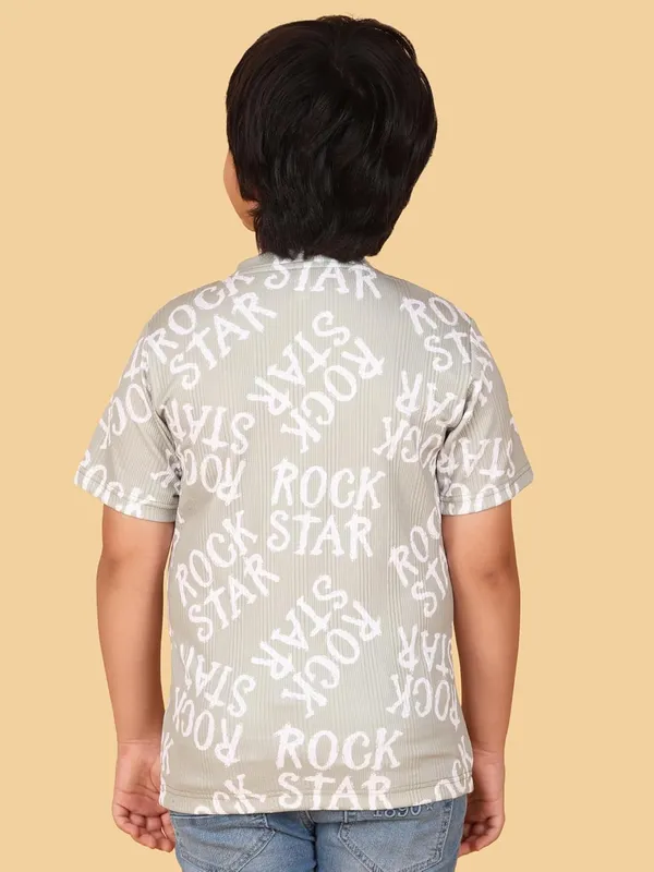 Olive_Cotton_Rock_Star_Print_Short_Sleeve_Round_Neck_T-Shirt_For_Kids,_Regular_Fit,_Casual_Wear