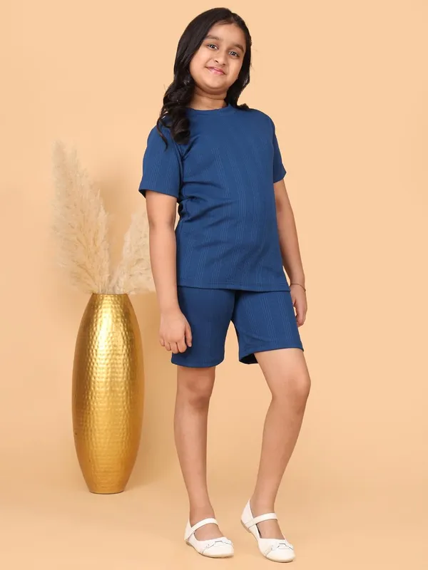 Blue_Cotton_Jersey_Summer_Set_Regular_Fit_T-Shirt_And_Shorts_For_Girls
