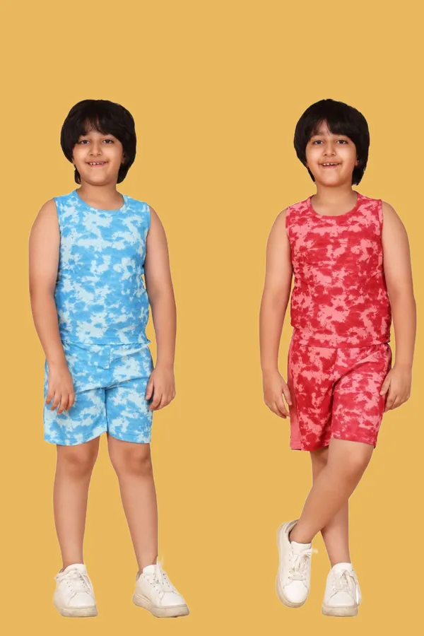 Blue_&_Red_Boys_Sleeveless_Tie-Dye_Cotton_Jersey_Tank_Top_And_Shorts_Summer_Set