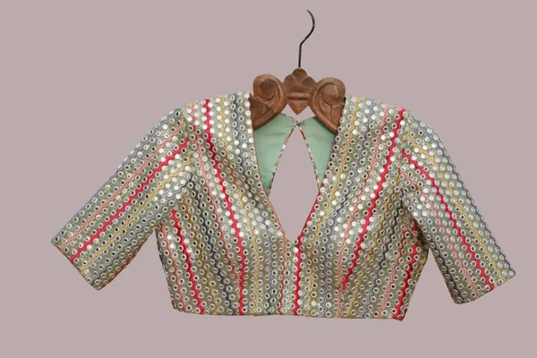 Light_Green_Glassy_Classy_Georgette_Half_Sleeve_Blouse
