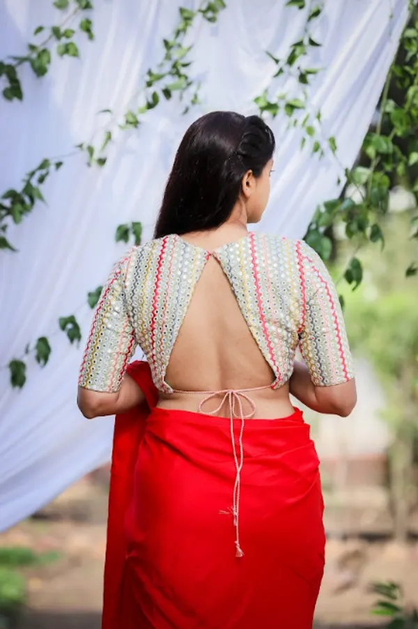 Light_Green_Glassy_Classy_Georgette_Half_Sleeve_Blouse
