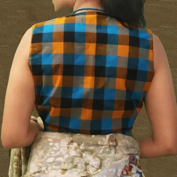 Multicolour_Rubik's_Cube_Handwoven_Ikkat_Cotton_Sleeveless_Blouse