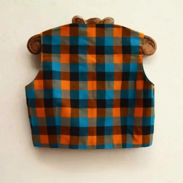 Multicolour_Rubik's_Cube_Handwoven_Ikkat_Cotton_Sleeveless_Blouse