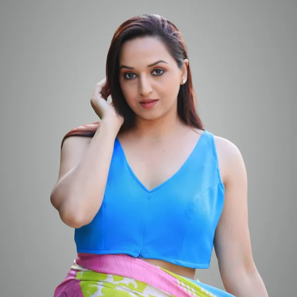 Blue_Neon_Lycra_Slub_Sleeveless_Blouse
