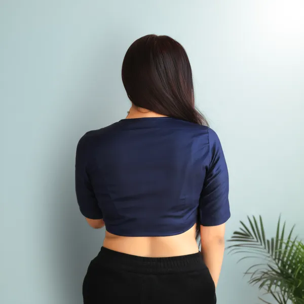 Blue_Rozana_Pure_Cotton_Short_Sleeve_Blouse