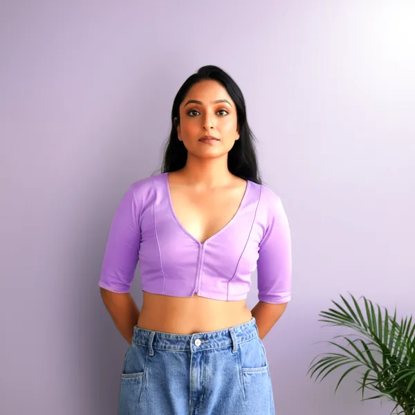 Mauve_Rozana_Pure_Cotton_Short_Sleeve_Blouse