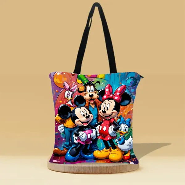Mickey_&_Minnie_Canvas_Zipper_Tote_Bag