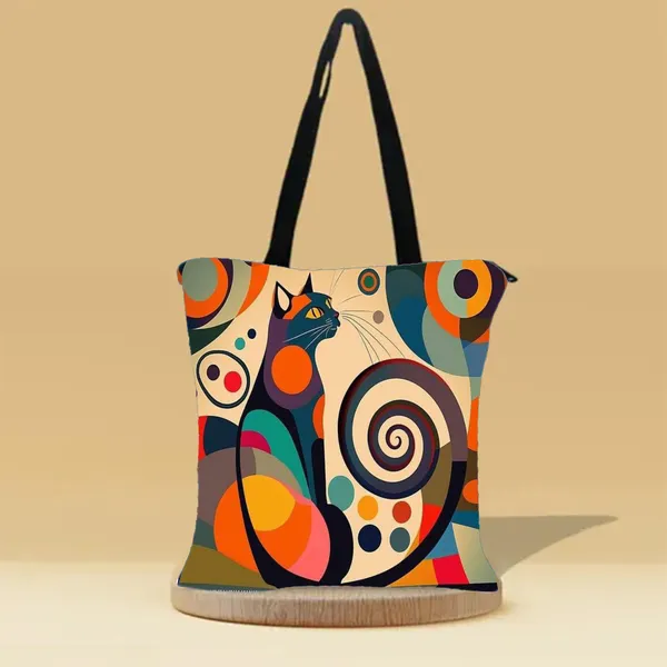 Devil_Cat_Canvas_Zipper_Tote_Bag