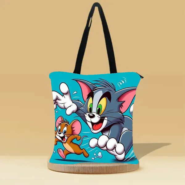 Tom_&_Jerry_Canvas_Zipper_Tote_Bag