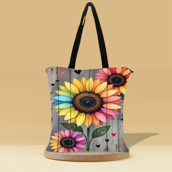 The_Big_Flower_Canvas_Zipper_Tote_Bag