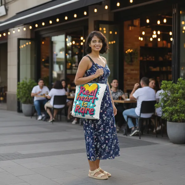Real_Heart_is_Rare_Canvas_Zipper_Tote_Bag