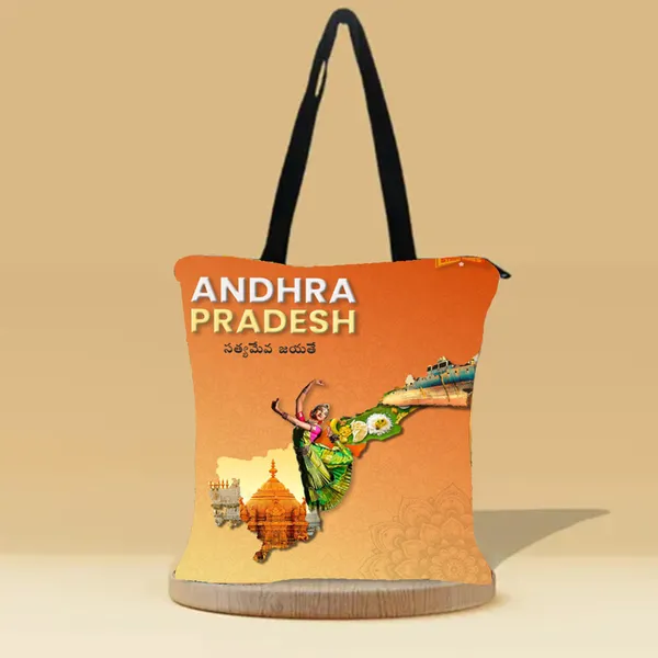 Incredible_Andhra_Pradesh_Canvas_Zipper_Tote_Bag