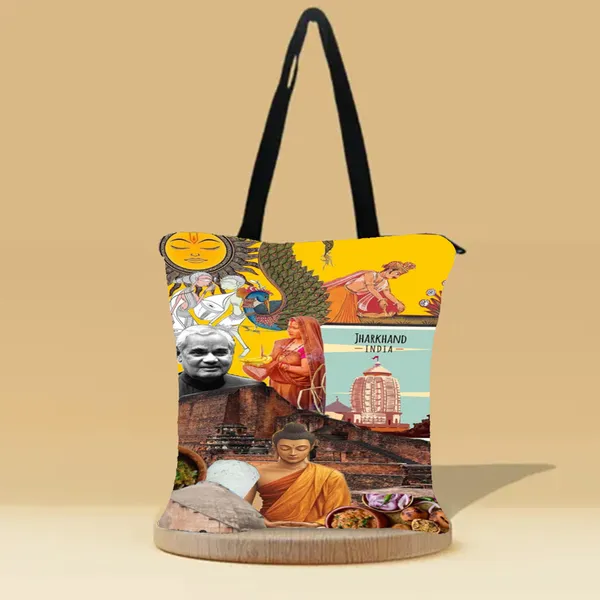 Incredible_Jharkhand_Canvas_Zipper_Tote_Bag