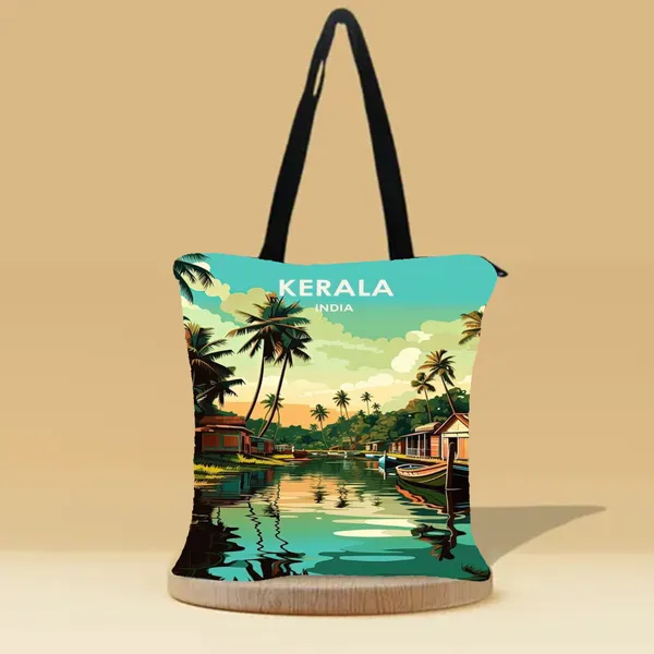 Incredible_Kerala_Canvas_Zipper_Tote_Bag