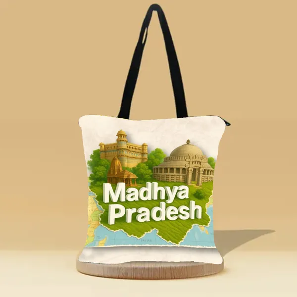 Incredible_Madhya_Pradesh_Canvas_Zipper_Tote_Bag