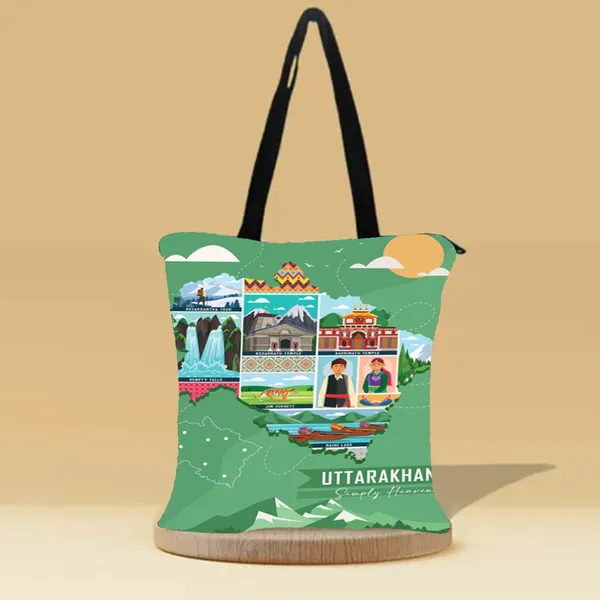 Incredible_Uttarakhand_Canvas_Zipper_Tote_Bag
