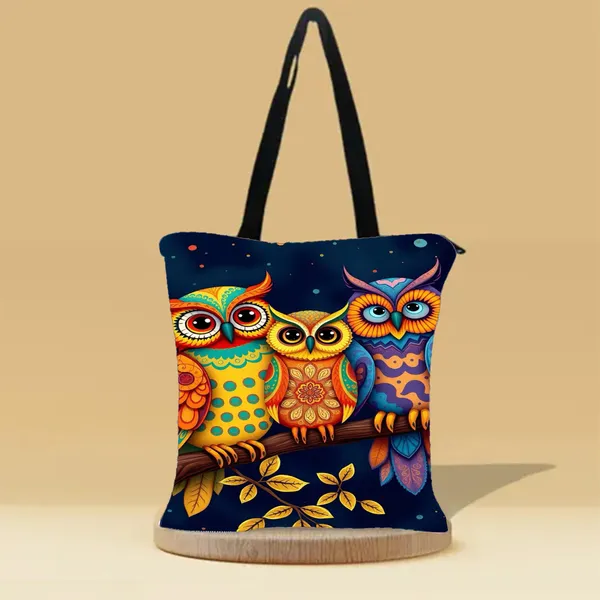 Owl_in_Night_Canvas_Zipper_Tote_Bag