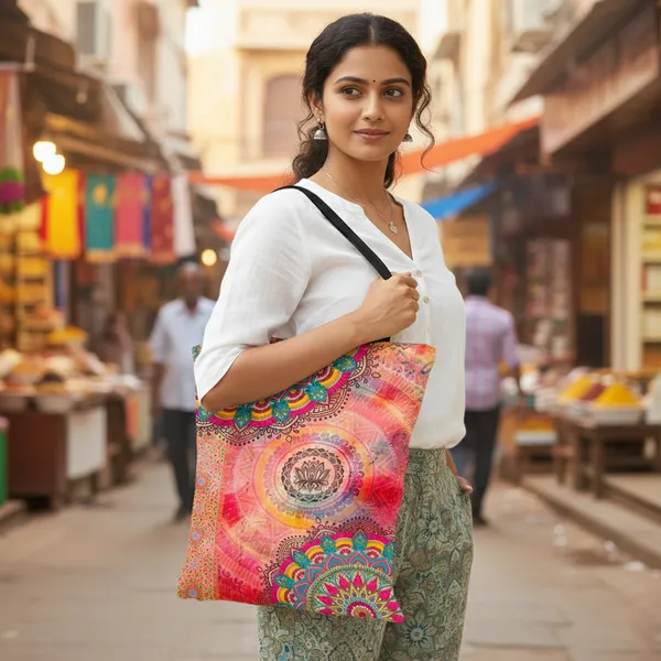 Bohemian_Lotus_Canvas_Zipper_Tote_Bag