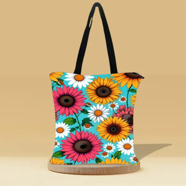 Daisy_Canvas_Zipper_Tote_Bag