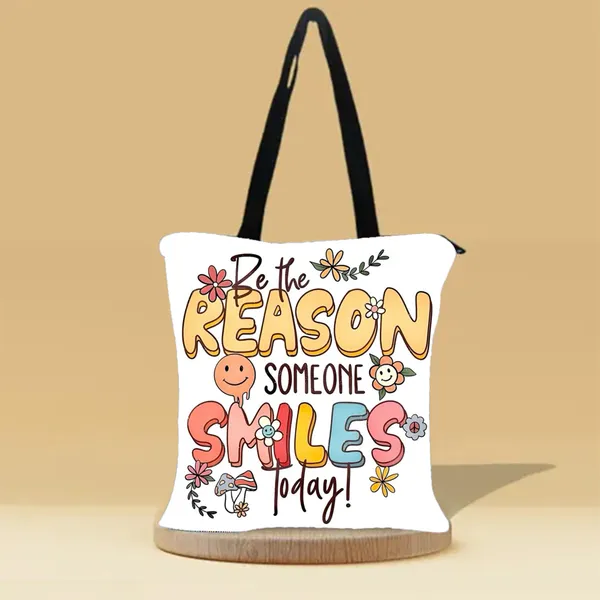 Reason_of_Someone_Smile_Canvas_Zipper_Tote_Bag