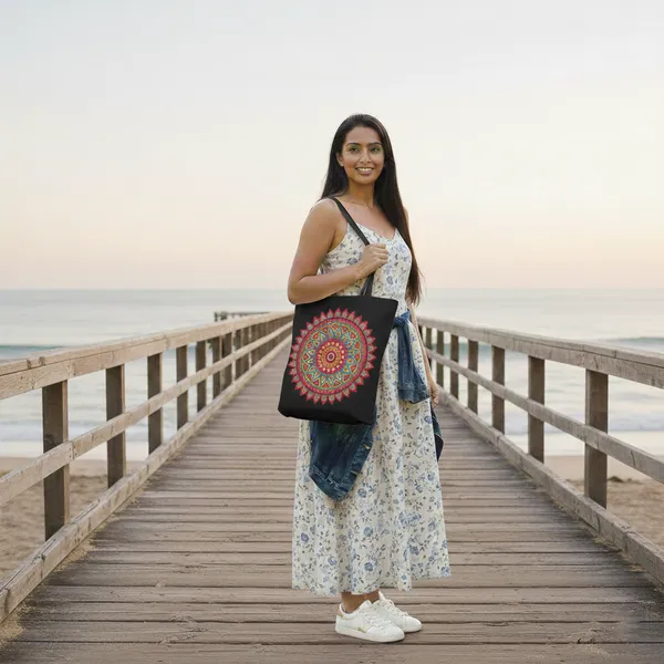 Ethnic_Canvas_Zipper_Tote_Bag