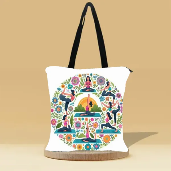 Yoga_Day_Canvas_Zipper_Tote_Bag