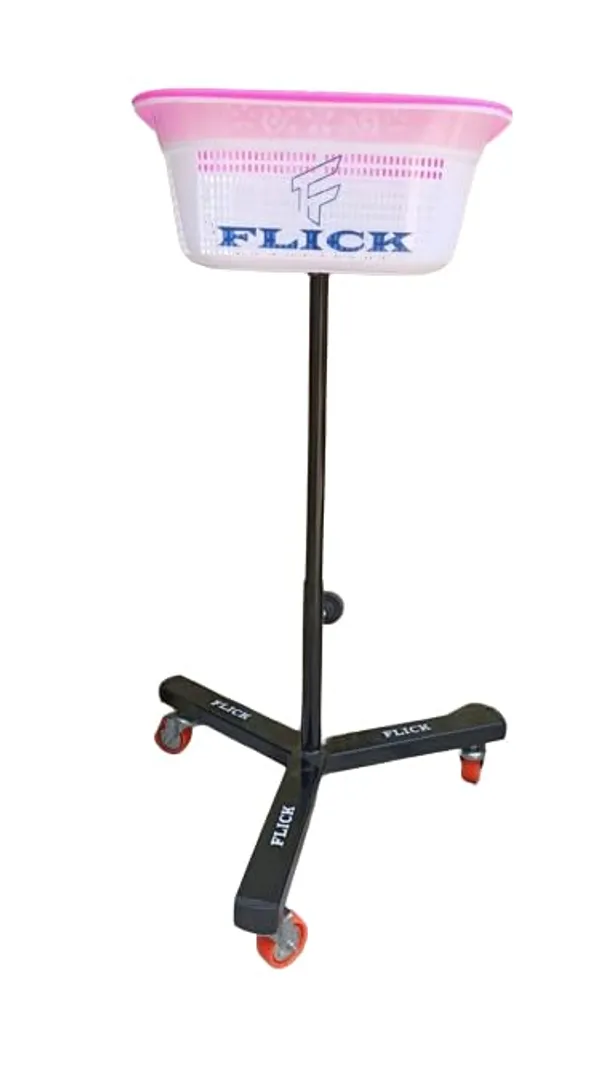 Table_Tennis_Trolley_Storage_System_For_Multi_Ball_Practice_Sessions,_Portable_Ball_Storage_Organizer_(Basket_Colour_May_Vary)