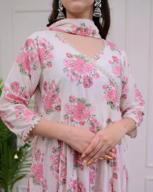 Pink_Floral_Anarkali_Kurta_Set_With_Dupatta_For_Women_&_Girls