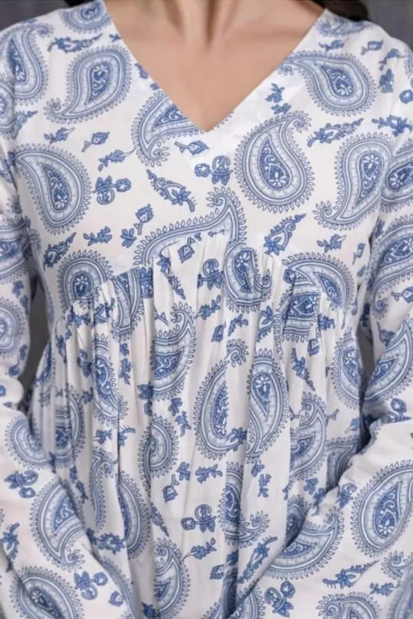 Blue_Paisley_Cotton_Tunic_Top_For_Women_&_Girls