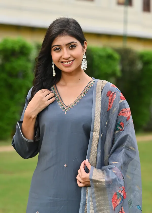 Slate_Grey_Embroidered_Suit_Set_With_Printed_Dupatta_For_Women_&_Girls
