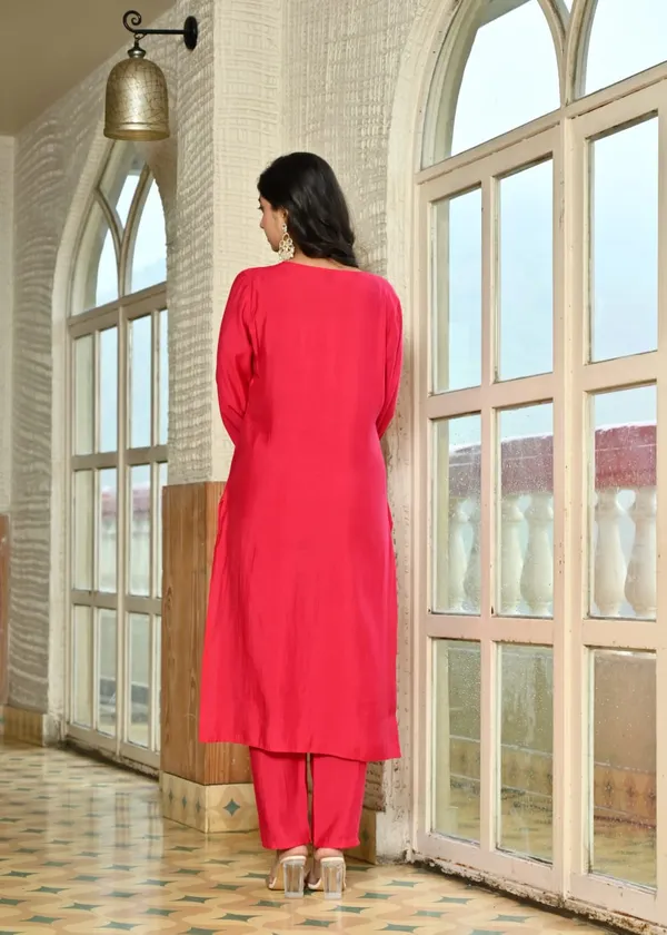 Magenta_Embroidered_Cotton_Suit_Set_With_Printed_Dupatta