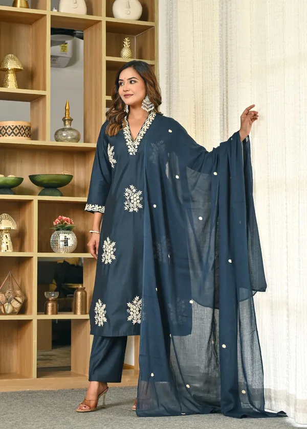 Navy_Blue_Embroidered_Cotton_Suit_Set_With_Dupatta