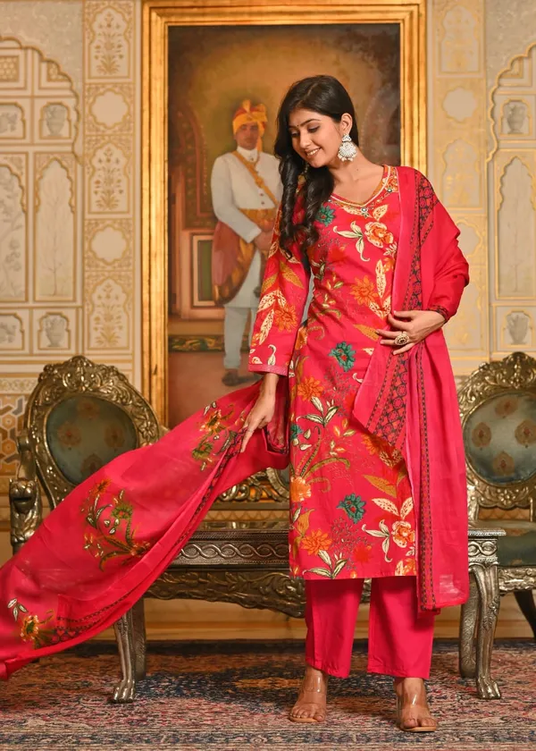 Pink_Floral_Printed_Cotton_Suit_Set_With_Dupatta